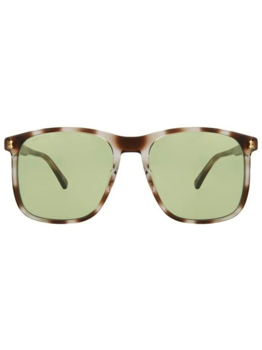 New Gucci Mens Square/Rectangle Havana Havana Green Fashion Designer Sunglasses